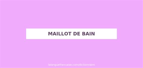 traduction maillot de bain